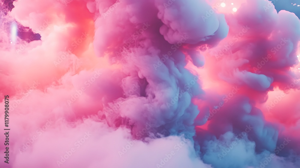 Pink and blue swirling smoke abstract art Pink and blue swirling smoke abstract art