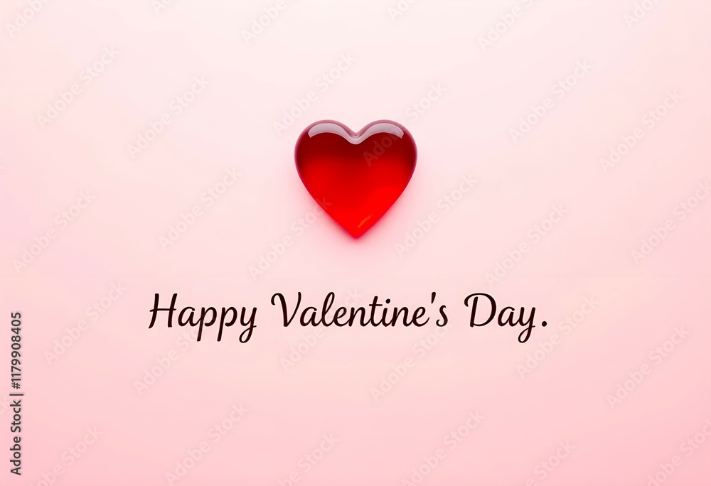 Elegant Valentine's Day Heart with Script Message Elegant Valentine's Day Heart with Script Message