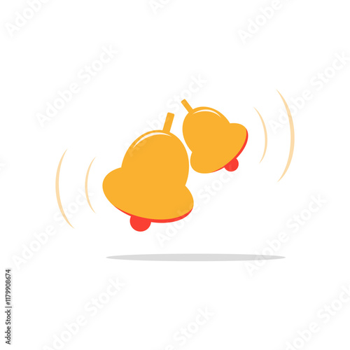 bell. ringing bell. swaying bell. vector illustration. notification.