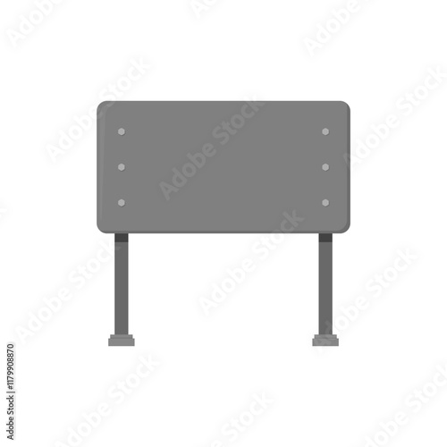 iron sign. black blank sign. iron board. information board. vector illustration