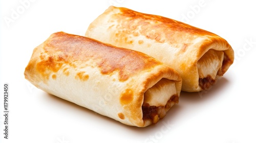 Baked Pastry Rolls - Golden-brown baked rolls, savory filling, flaky pastry, delicious snack, perfect appetizer. photo