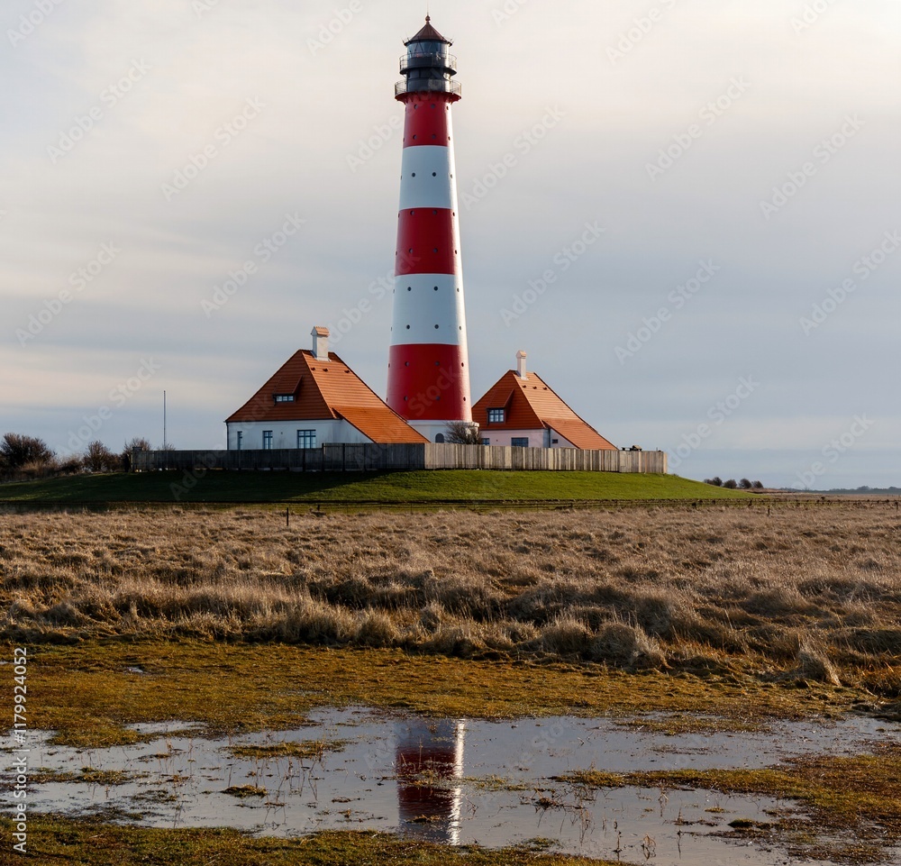 View of the Wetserhever lighthouse