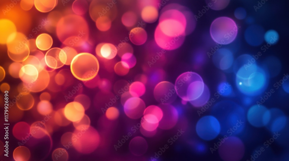 Abstract Colorful Bokeh Background with Vibrant Circles of Light in Gradient Shades of Orange, Pink, Purple, and Blue Creating a Dreamy Atmosphere Abstract Colorful Bokeh Background with Vibrant Circles of Light in Gradient Shades of Orange, Pink, Purple, and Blue Creating a Dreamy Atmosphere