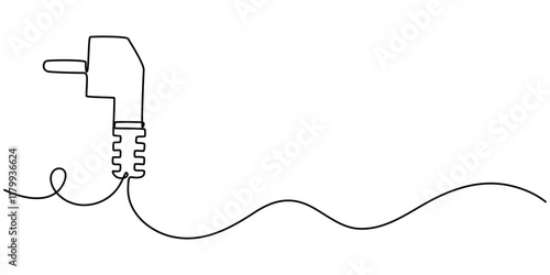 Audio jack 3.5 mm output sign line continuous drawing vector. One line Audio jack 3.5 mm output vector background. Audio jack 3.5 mm output icon. pro vector.