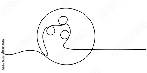 One single line drawing of bowling ball hit bowling pins to falling apart at alley lane graphic vector illustration. Leisure activity and game sport concept. Bowling game continuous one line drawing.