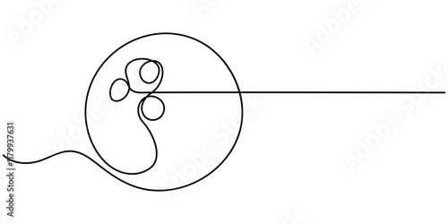 One single line drawing of bowling ball hit bowling pins to falling apart at alley lane graphic vector illustration. Leisure activity and game sport concept. Bowling game continuous one line drawing.