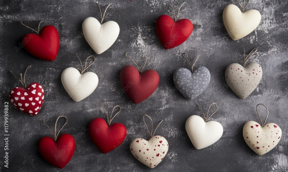 Obraz premium valentines day background with hearts