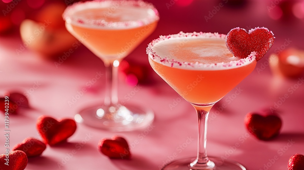 A vibrant cocktail-making class with Valentines-themed recipes and garnishes A vibrant cocktail-making class with Valentines-themed recipes and garnishes