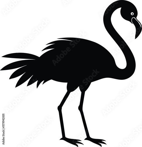 Flamingo silhouette,Flamingo vector icon