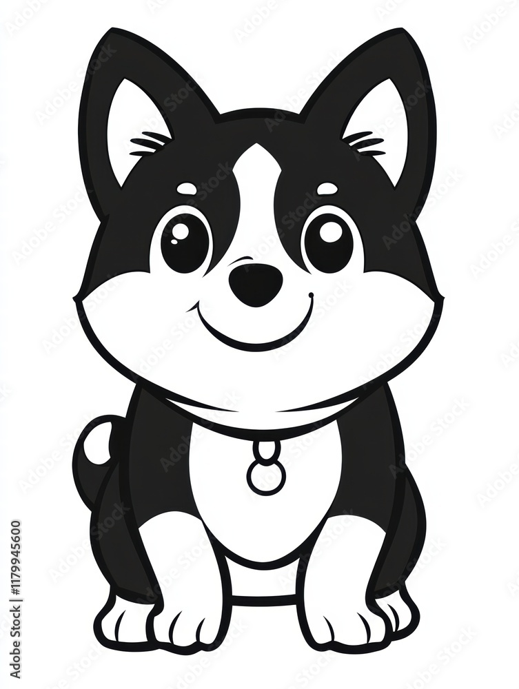 Adorable Cartoon Puppy with Big Eyes: A playful and charming cartoon puppy with big, expressive eyes, perfect for children's books, illustrations, and designs. Adorable Cartoon Puppy with Big Eyes: A playful and charming cartoon puppy with big, expressive eyes, perfect for children's books, illustrations, and designs.