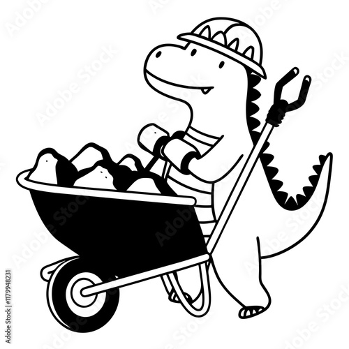 worker with wheelbarrow