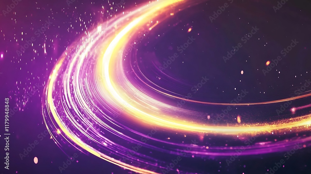 Obraz premium Abstract swirling light creates cosmic nebula effect