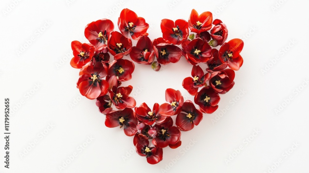 Heart shape made of tulip flowers. Valentine's day. Love fashion Heart shape made of tulip flowers. Valentine's day. Love fashion