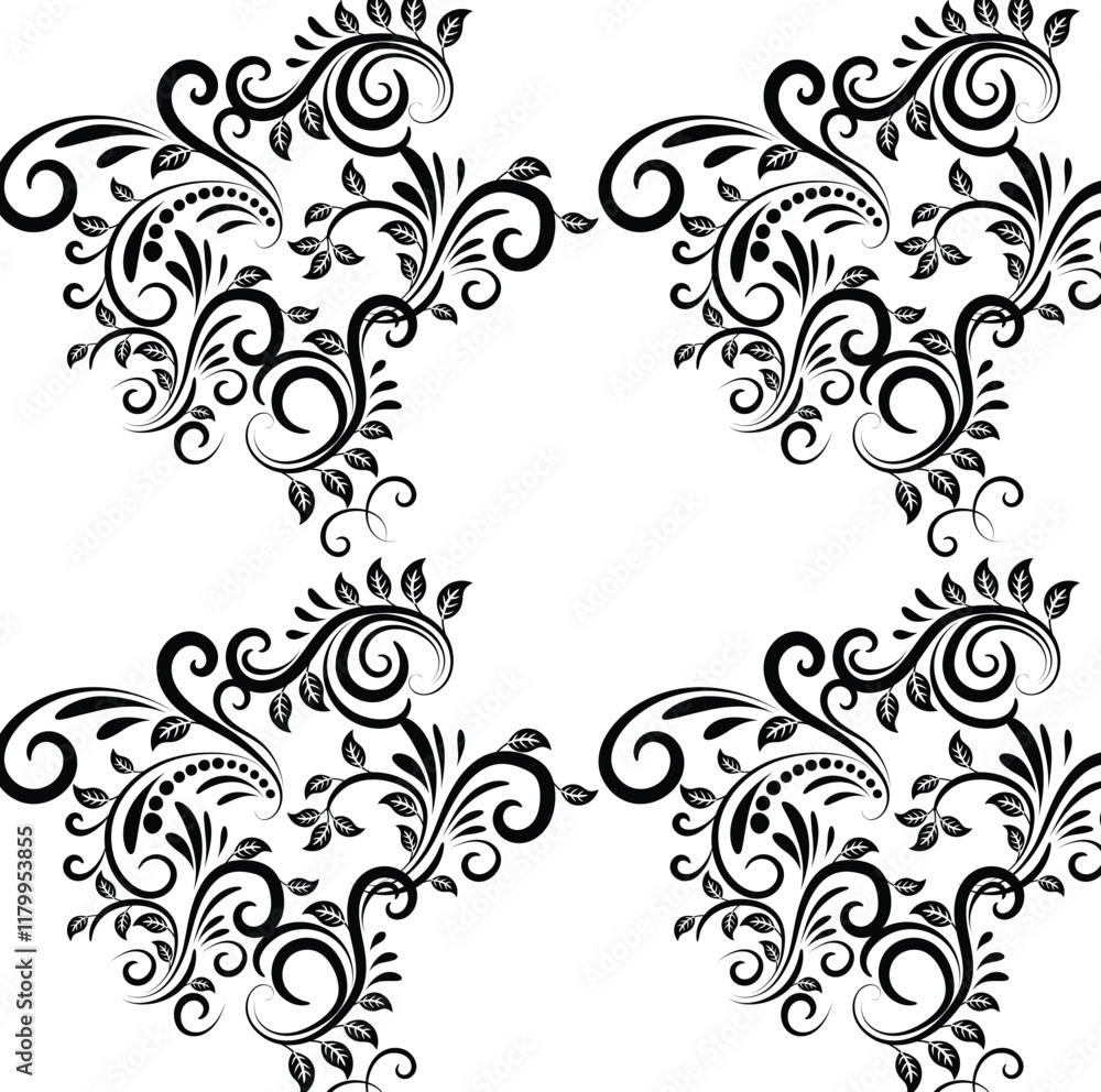 abstract floral frame