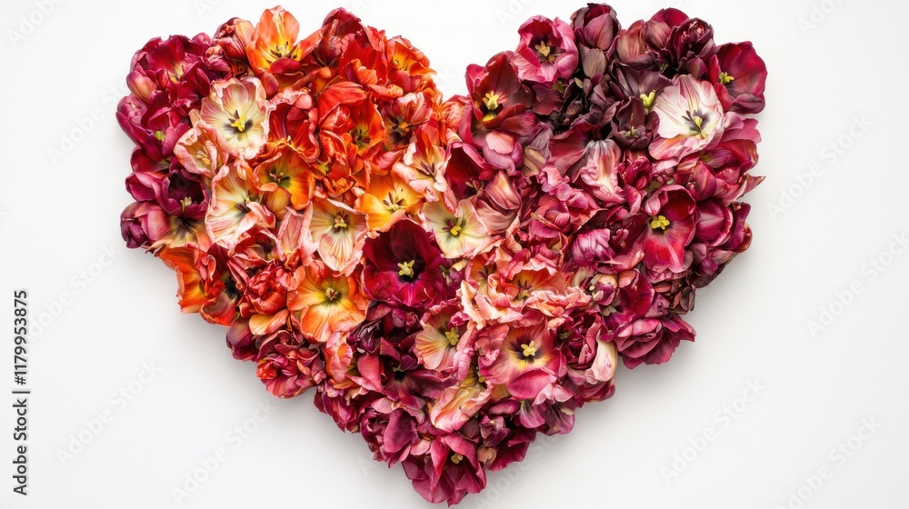 Heart shape made of tulip flowers. Valentine's day. Love fashion Heart shape made of tulip flowers. Valentine's day. Love fashion