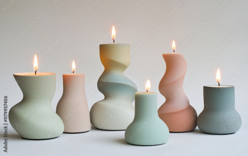 custom made wallpaper toronto digitalHandmade candles with imperfect shapes and soft pastel colors