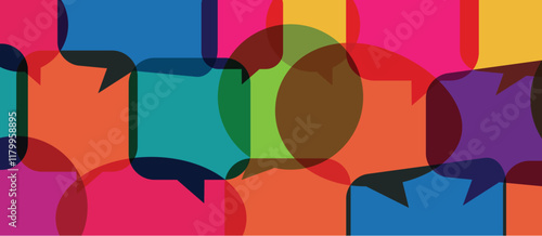 speech bubbles background vector illustration