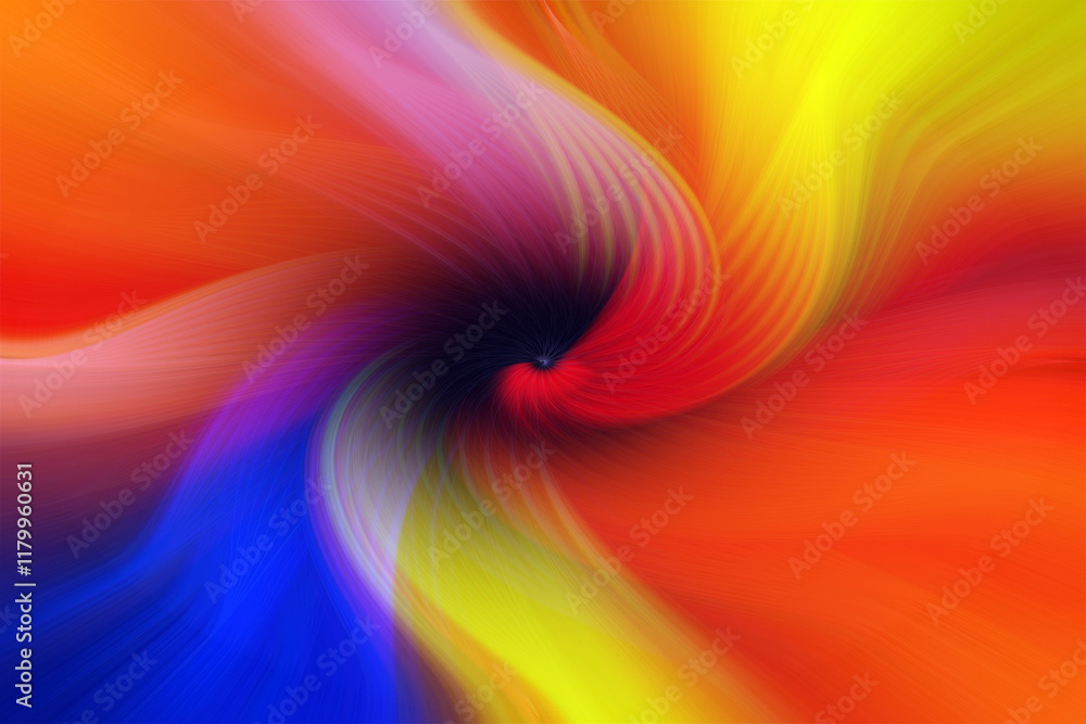 Fototapeta premium Vibrant abstract background with colorful swirling patterns, blending vivid red, pink, blue, and yellow hues. Perfect for modern art, design projects, or digital creativity