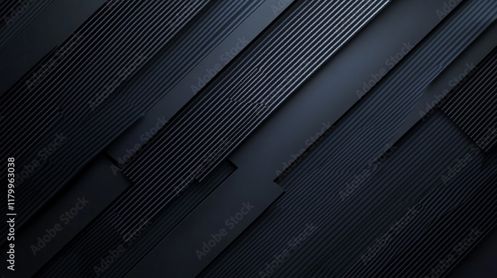 Obraz premium Geometric Modern Black Presentation Background, black feather pigeon macro photo. texture or background