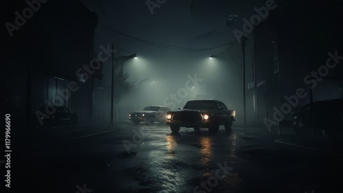 car driving in the night