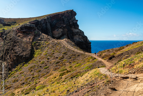 Scenic summer panorama at Ponta de Sao Lourenco, on Madeira island, Portugal. photo