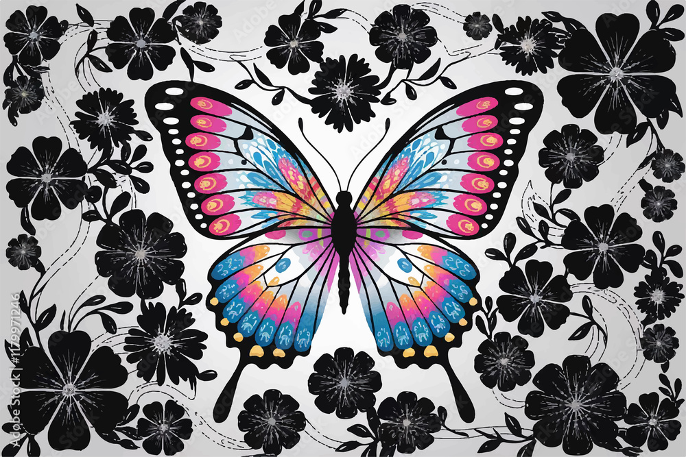 Fototapeta premium set of butterflies