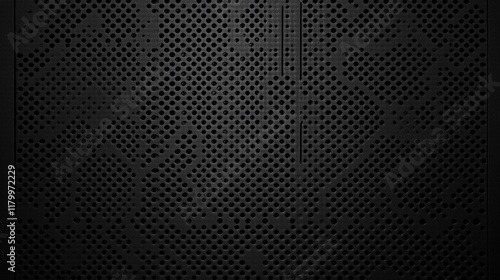 Panorama of Black leather pattern and seamless background, Black subtle paper texture.
