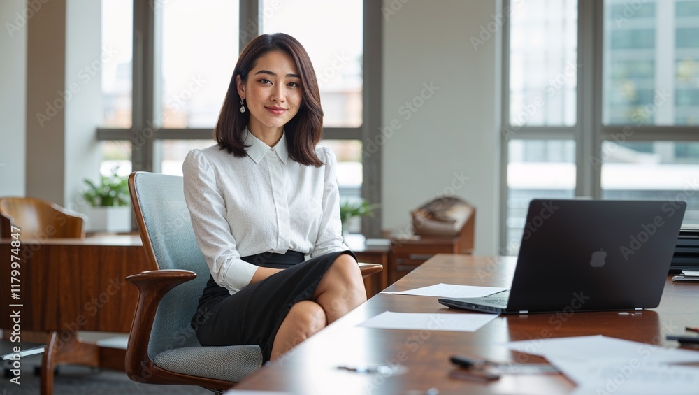 Fototapeta premium businesswoman working on laptop