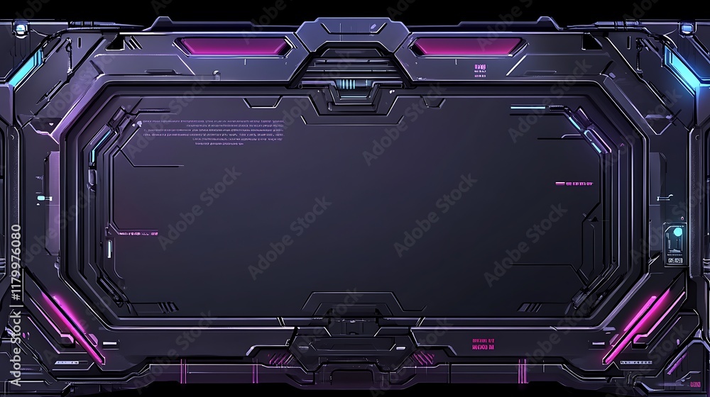 Futuristic Sci Fi Panel Design With Glowing Lights Futuristic Sci Fi Panel Design With Glowing Lights