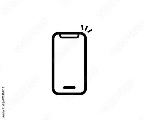 Phone vibrating notification icon. Ringing phone vector design and illustration.
