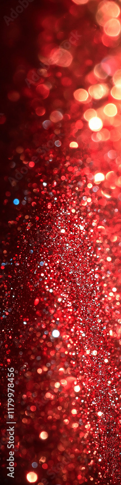 A red translucent fluid filled with iridescent glitter, abstract background. A red translucent fluid filled with iridescent glitter, abstract background.