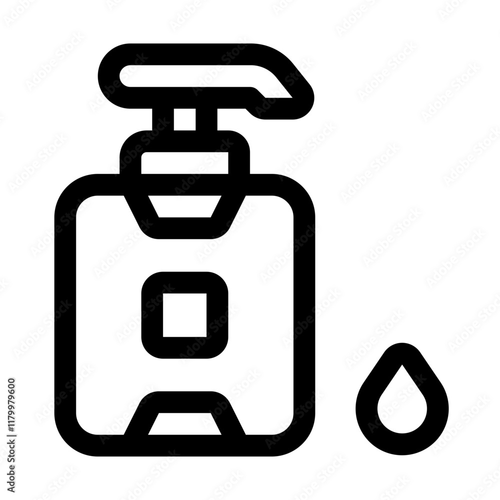 Antiseptic Line Icon. Single icon, line vector icon Antiseptic Line Icon. Single icon, line vector icon