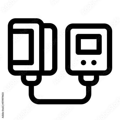 Blood Pressure Line Icon. Single icon, line vector icon