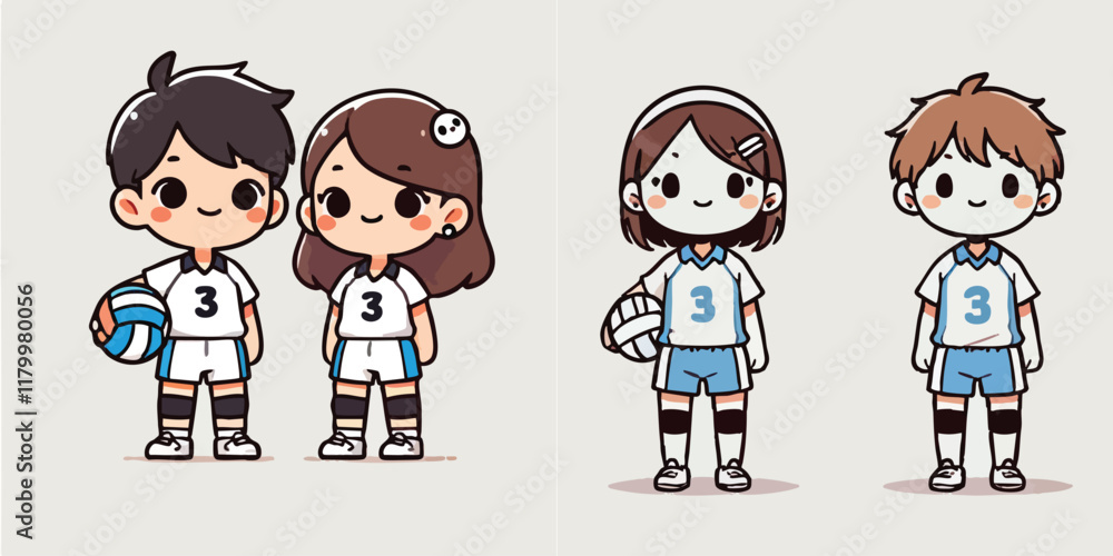 Vector of children doing various sports activities Vector of children doing various sports activities