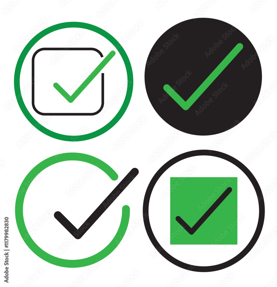 Colorful gradient circle and square check mark. Tick icon more Varieties. Colorful gradient circle and square check mark. Tick icon more Varieties.