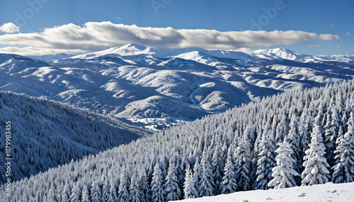 Paysage hivernal majestueux photo