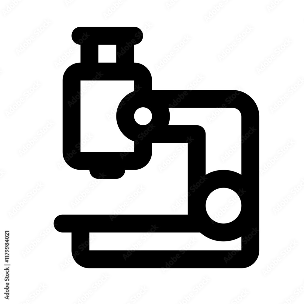 Microscope Simple Line Icon. Single icon, line vector icon Microscope Simple Line Icon. Single icon, line vector icon