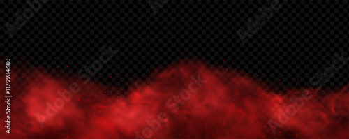 Spicy burst powder. Splashes of red pepper explosion. Overlay effect of chili or paprika spice splatters. Vector realistic illustration of hot, dried spices.