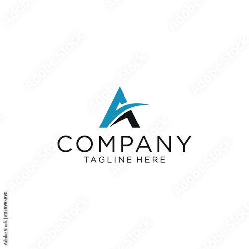 logo design with a modern A icon