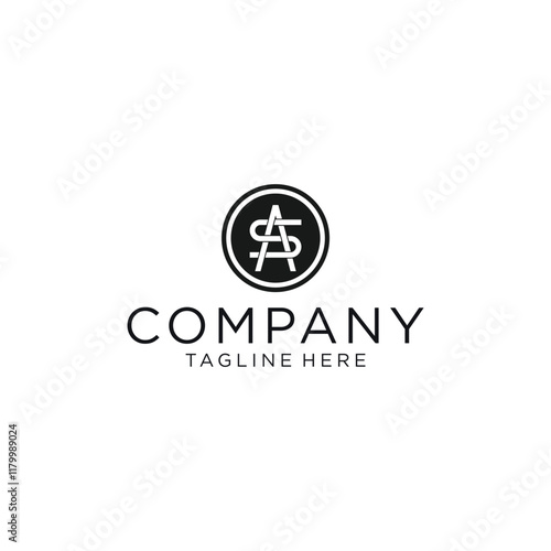 logo design with modern A and S icons