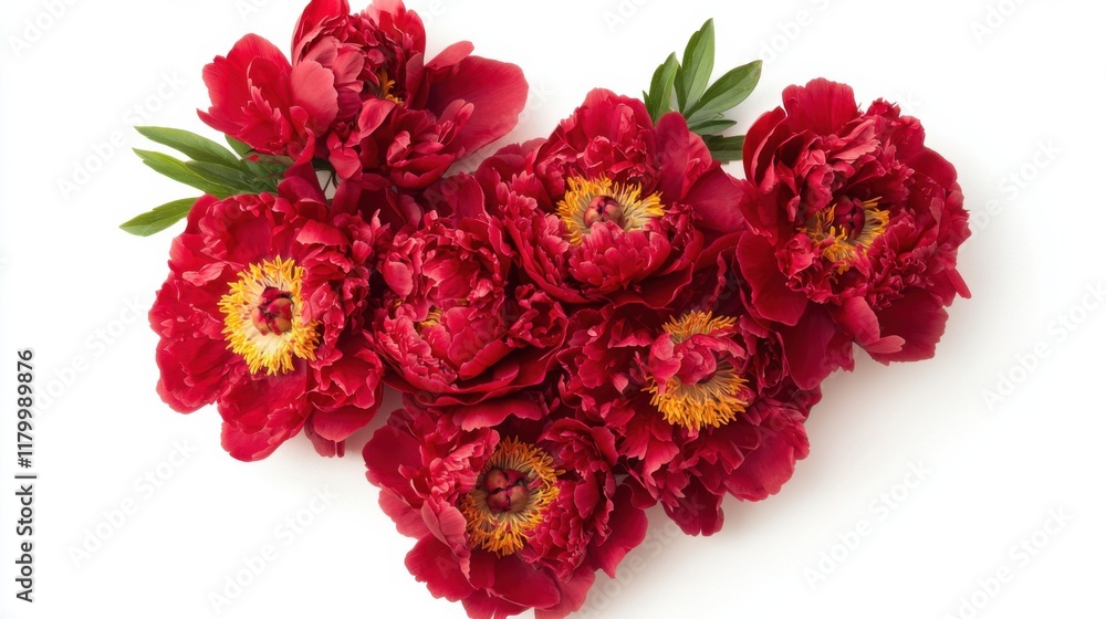 Heart shape made of peony flowers. Valentine's day. Love fashion
Heart shape made of peony flowers. Valentine's day. Love fashion