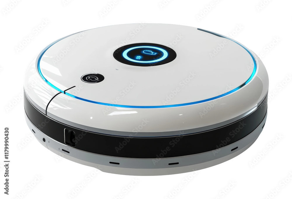 Compact robot performing household tasks in modern home technology showcase clean environment close-up view isolated on transparent background png Compact robot performing household tasks in modern home technology showcase clean environment close-up view isolated on transparent background png
