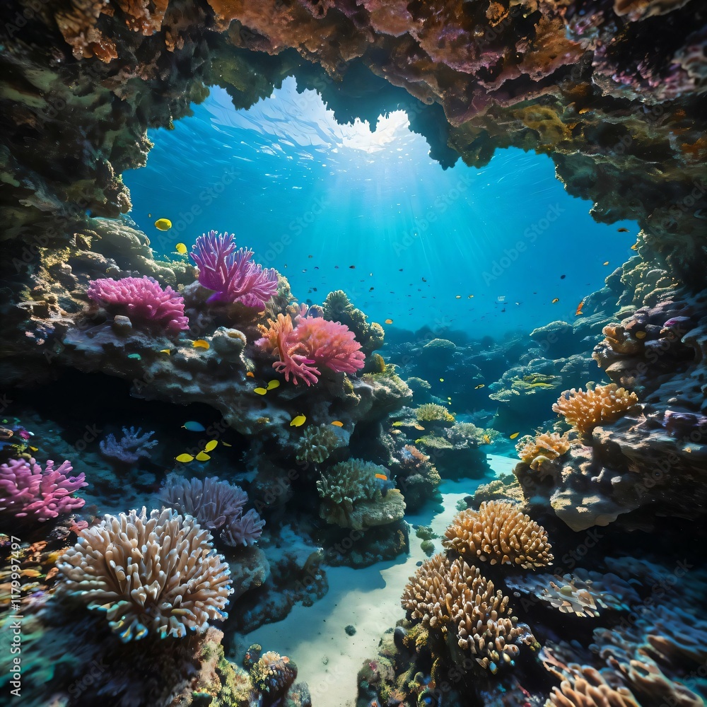 Obraz premium Underwater Coral Reef 