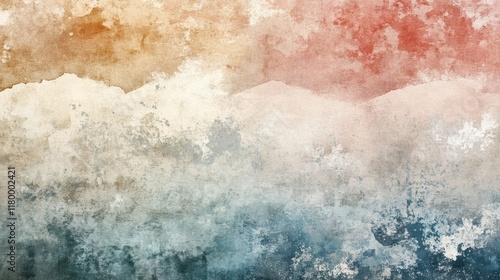 Abstract Watercolor Landscape:  A Textured Tapestry of Earthy Hues and Serene Tones