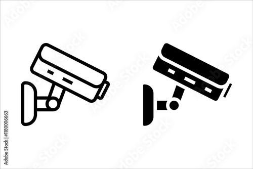 CCTV, Security Camera Icon Vector illustration on blank background
