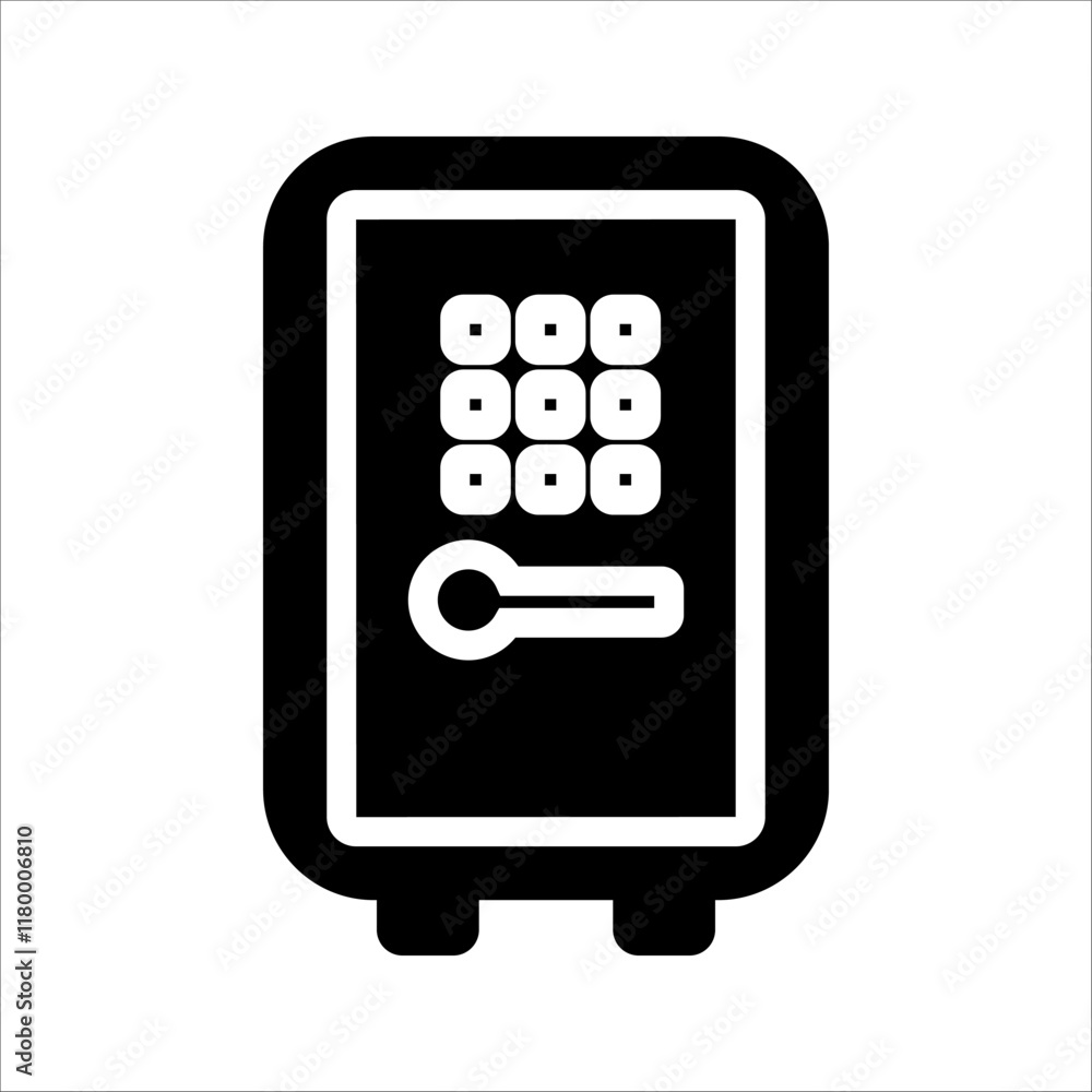 Safe Deposit Box Icons Set. Closed safe and objects that are stored in it such as money and security. Strongbox lock Vectors sign in flat, line styles. Peter Safe Deposit Box Icons Set. Closed safe and objects that are stored in it such as money and security. Strongbox lock Vectors sign in flat, line styles. Peter