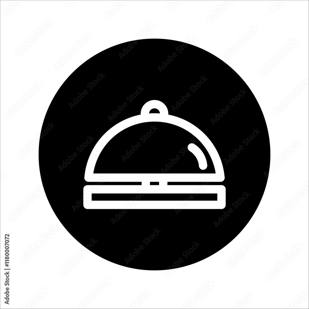 Bell icon. Service, reception, hotel, costumer, guest, and restaurant bell icon symbol. Bell rings sign in line and flat style. Vector illustration Bell icon. Service, reception, hotel, costumer, guest, and restaurant bell icon symbol. Bell rings sign in line and flat style. Vector illustration