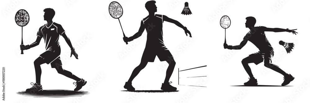 Continuous silhouette collection of various sports athlete activities Continuous silhouette collection of various sports athlete activities