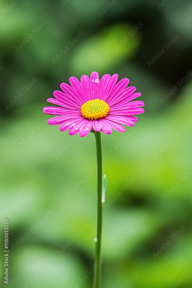 Obraz premium Vibrant Pink Daisy Flower Blooming in Lush Green Nature