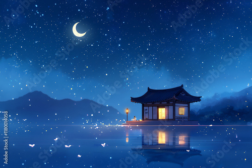 Wallpaper Mural  serene hanok Torontodigital.ca